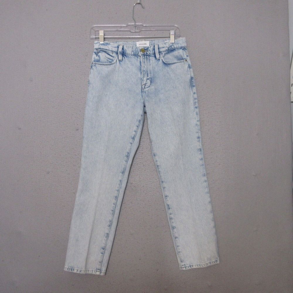 Frame Jeans 24 Le High Straight Whisper Light Wash Sustainable Organic